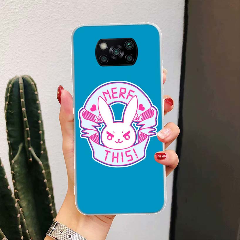 Game O-Overwatchs-DVA For Xiaomi Poco X7 X6 X5 X4 Nfc F6 F5 Pro Phone Case F4 Gt F3 M5S M5 M4 M3 X7Pro Fundas Cover Coque X6 X3