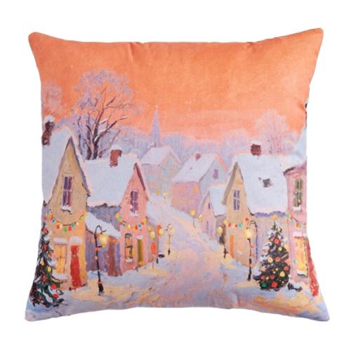 1PC Nuan Series Christmas Pillowcase Cartoon Pattern Printed Soft Cushion Cover for Sofa Living Room Bedroom Home Decor Party Decor