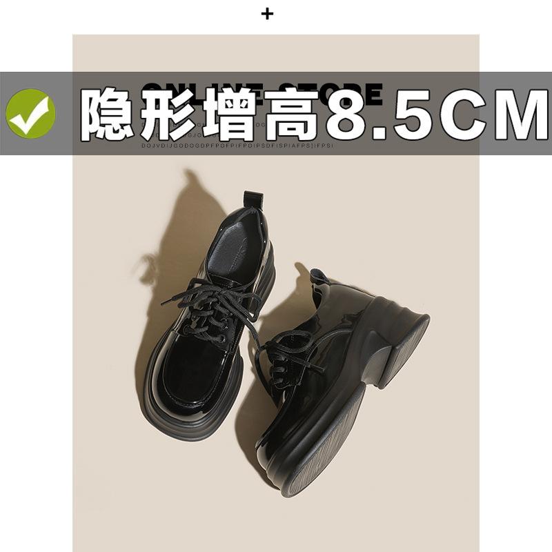 

Туфли на шнуровке на толстой подошве, увеличивающие рост на 8 см, из маленькой кожи, бархатные новые лоферы Le для женской осени и зимы 323334 39