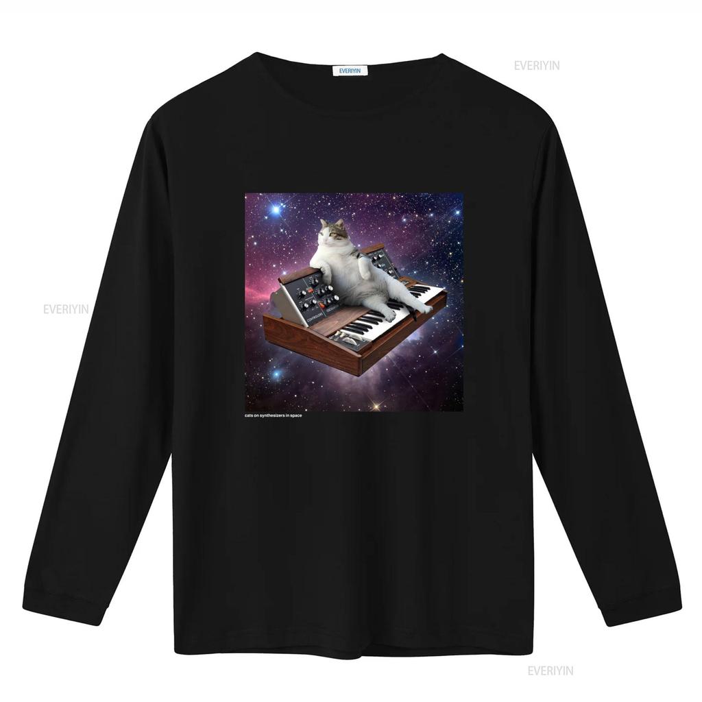 Cool Cats On Synthesizers In Space Minimoog T Shirt For  Vintage Washed Stylish Slightly Stretched Unisex Designer Clothes