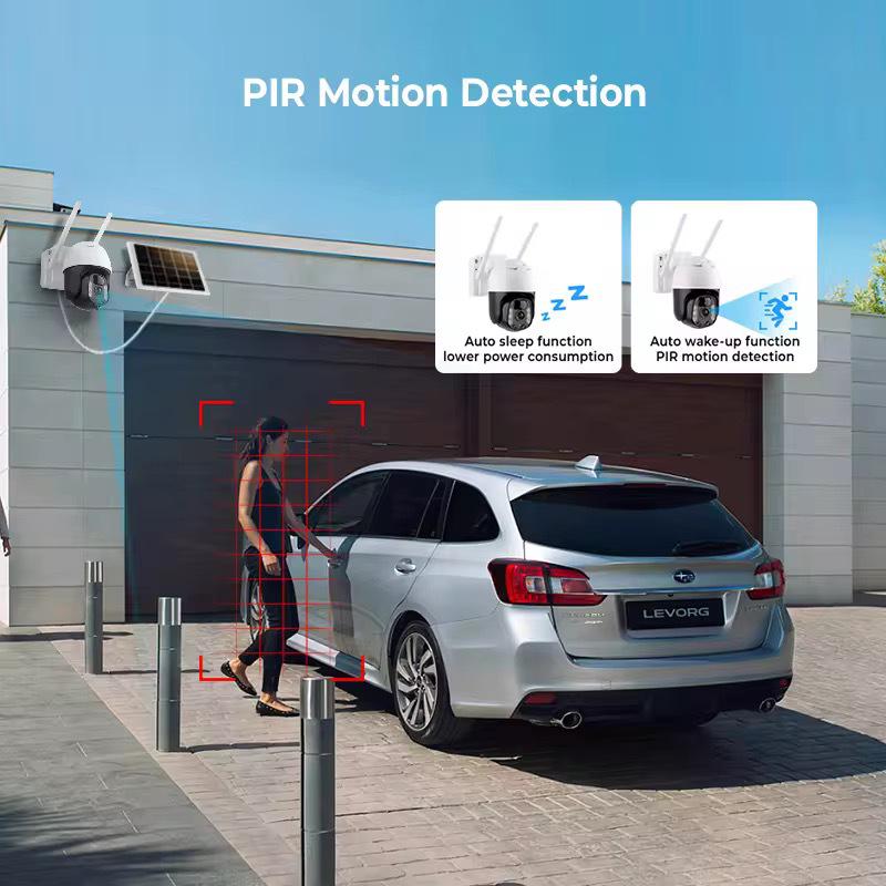 Outdoor Waterproof Solar WiFi Surveillance Camera with Full-Color Night Vision, 4G Remote Access, No Network Needed.