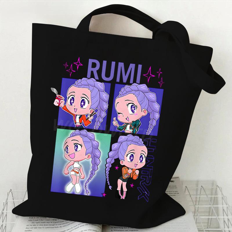 KPop Demon Hunters Student Everyday Versatile Shoulder Bag Fashion Demon Hunters Canvas Bag