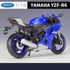 Welly 1/12 Yamaha YZF-R6 Alloy Racing Motorcycle Model Diecast Metal Street Sports Motorbike Model Collection Childrens Toy Gift