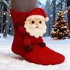 3D Strick Weihnachtsstrümpfe für Frauen Mädchen Neuheit 3D Weihnachtsmann Schneemann Rentier Weihnachten Boden Teppich Socken für Winter Feiertag Party Deko