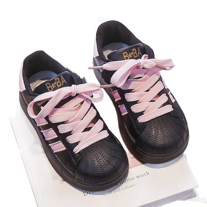 Girls' Shell-toe Sneakers with Soft Soles, New Autumn Model Children's Sports Shoes, Korean-style Versatile Casual Shoes for Older Boys