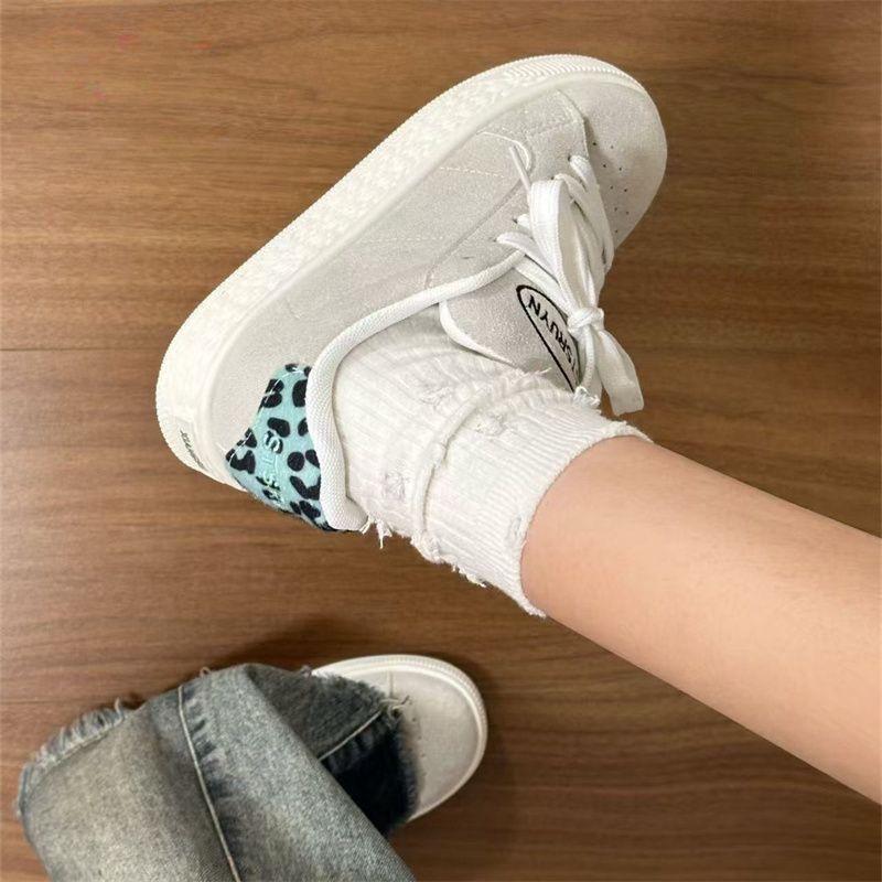 Niche original pink creative fur board shoes women's tide spring new versatile casual bread shoes women