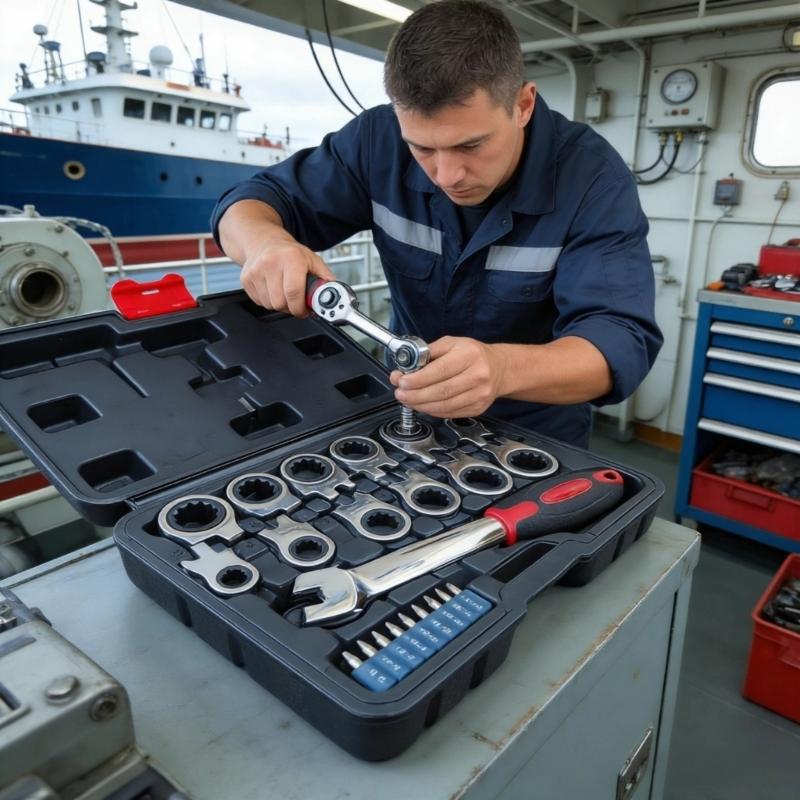 26PCS Ratcheting Wrench Set with Interchangeable Head 72 Tooth Spanner Repair Tool Kit for Car Bike Maintenance