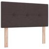 Box Spring Bed with Mattress Dark Brown 120 x 190 cm Fabric
