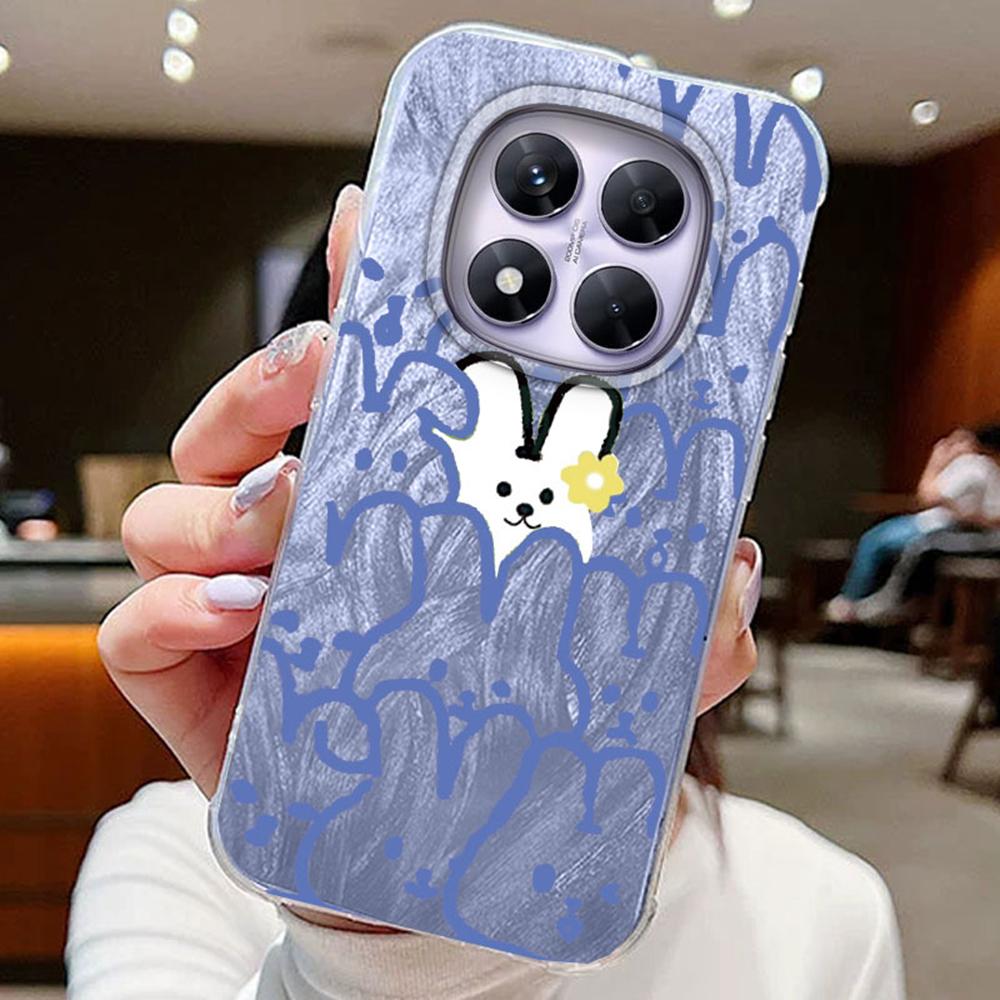 

Зеленые Чехлы для Телефонов с Кроликами и Множеством Линий для Xiaomi Redmi Note 14 13 Pro 13C 14C 13T 14T A5 A4 A3 Силиконовые Парные Чехлы-накладки Xiaomi 14T-14T Pro белый