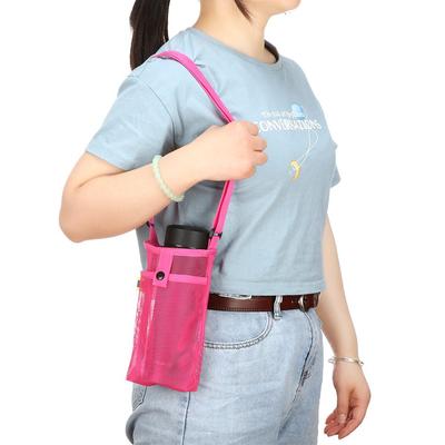 Useful Visible Bag With Strap Cup Sleeve Mesh Cup Pouch Mobile Phone Bag Sport Water Bottle Cover