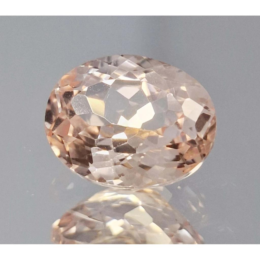 Natural Peach Morganite 8-10 Ct Oval Cut Certified Fabulous Loose Gemstone