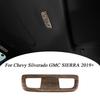 For Chevy Silverado GMC SIERRA 19+ Rear Roof Reading Light Lamp Trim Wood Grain