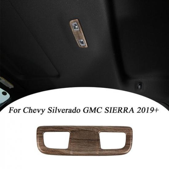 

For Chevy Silverado GMC SIERRA 19+ Rear Roof Reading Light Lamp Trim Wood Grain