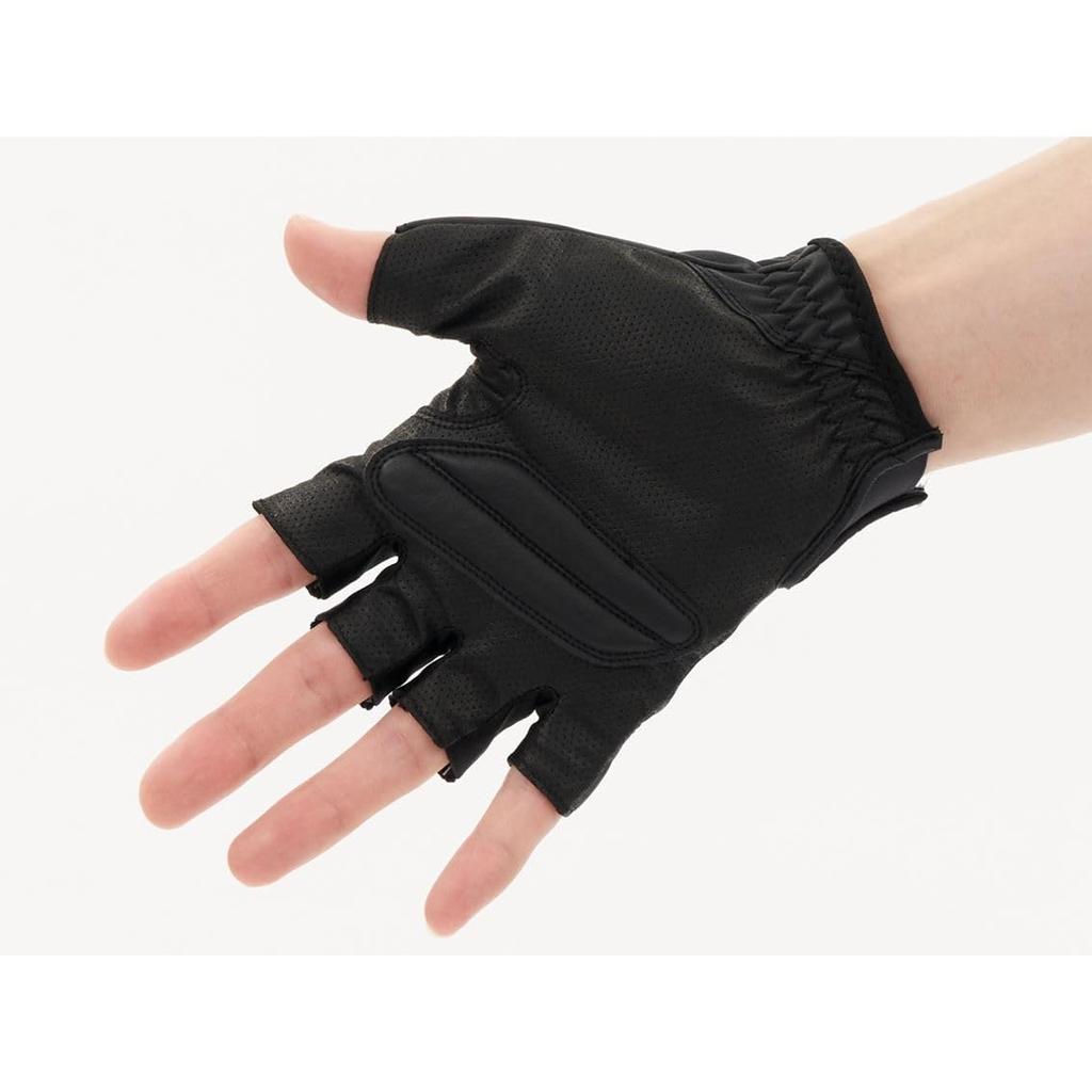 Daiwa Ice Dry R Padded Bottom L Gloves, 5-Piece Cut, DG-2123, Orange,