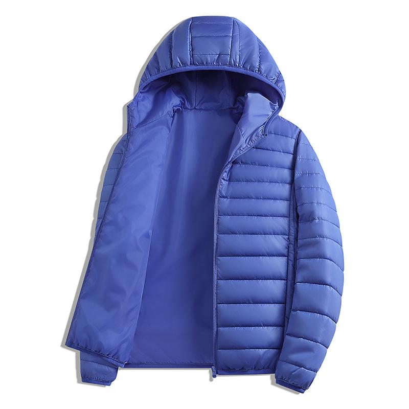 Men's Cotton Jacket Winter New Outdoor Warm Lightweight, Durable Cotton Jacket Simple Solid Color Hooded Work Clothes