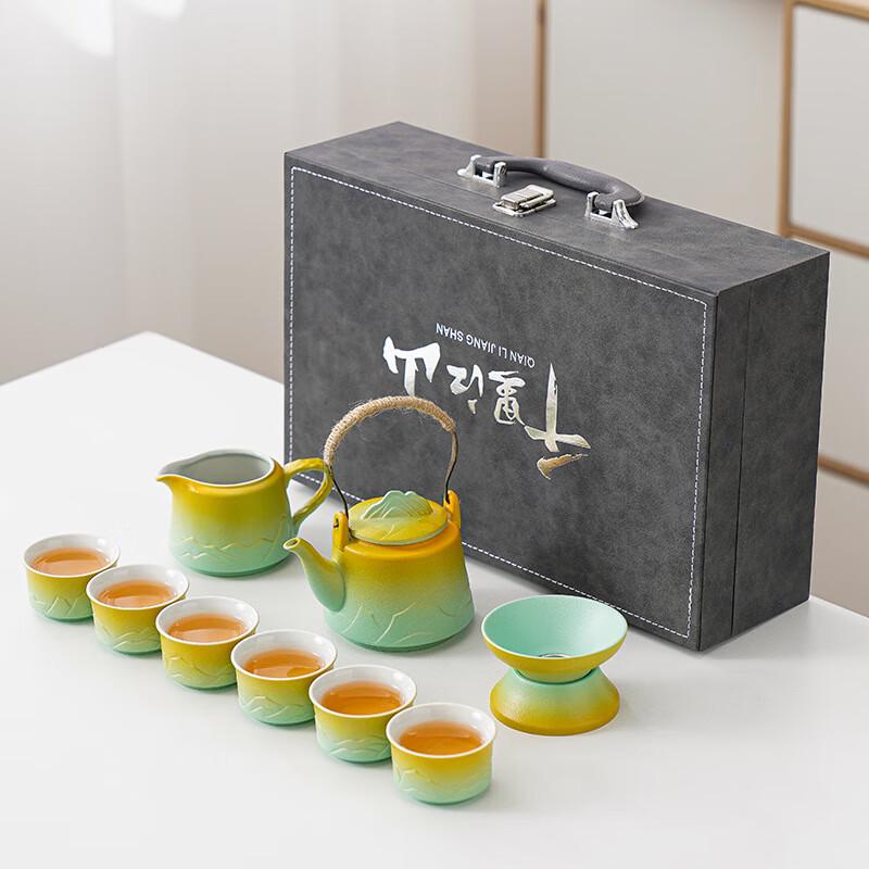 Thousand-Mile Rivers and Mountains Gradient Tea Set
