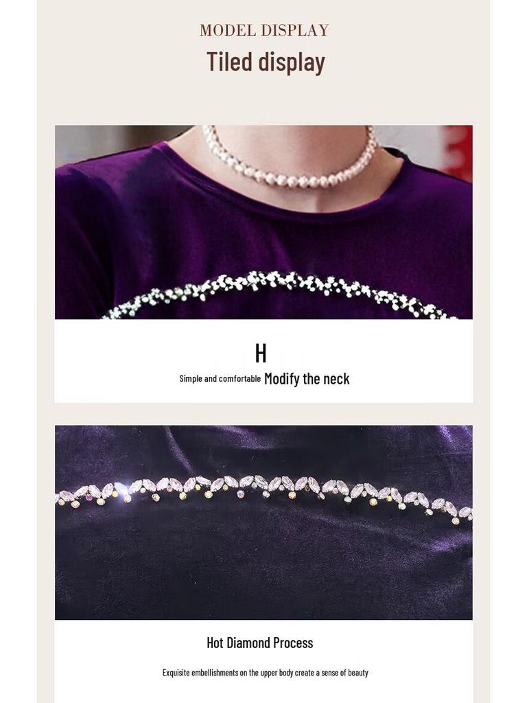 Passter Elegant Beaded Wedding & Banquet Dress