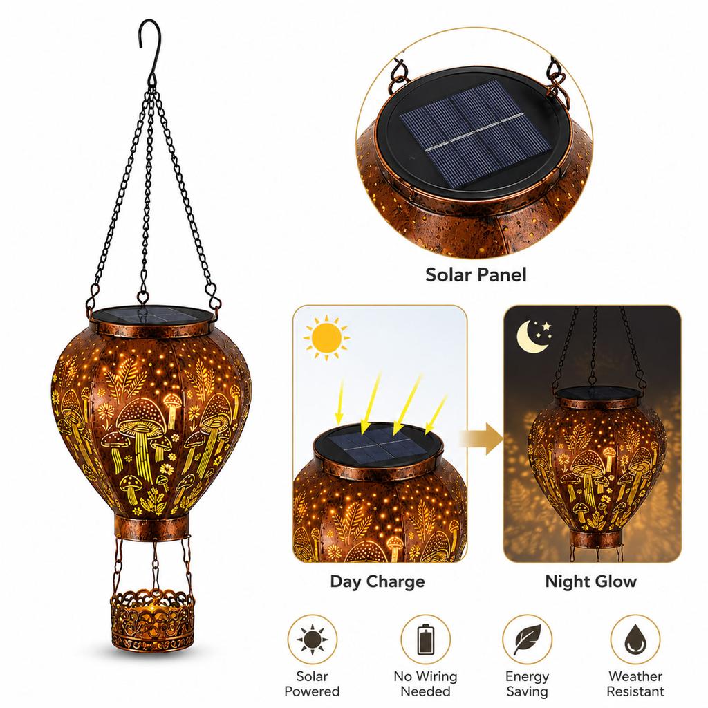 Powered Pendant with Projection Effect for Garden Yard Decor