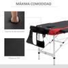 Folding Massage Table Bed with Carrying Case, Lightweight Couch Spa Beauty Bed with Adjustable Height, Aluminium Frame, Black