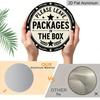 2D Flat, 1pc Vintage Round Aluminum Wall Sign with Star Emblem - Rustic Metal Wall Art Suitable for Home, Garage, Cafe - Multi- Holiday & Year-Round