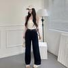 Pantaloni da Donna a Vita Alta Gamba Dritta Traspiranti Larghi Casual Yoga Pantaloni Sportivi Asciugatura Rapida Lunghi