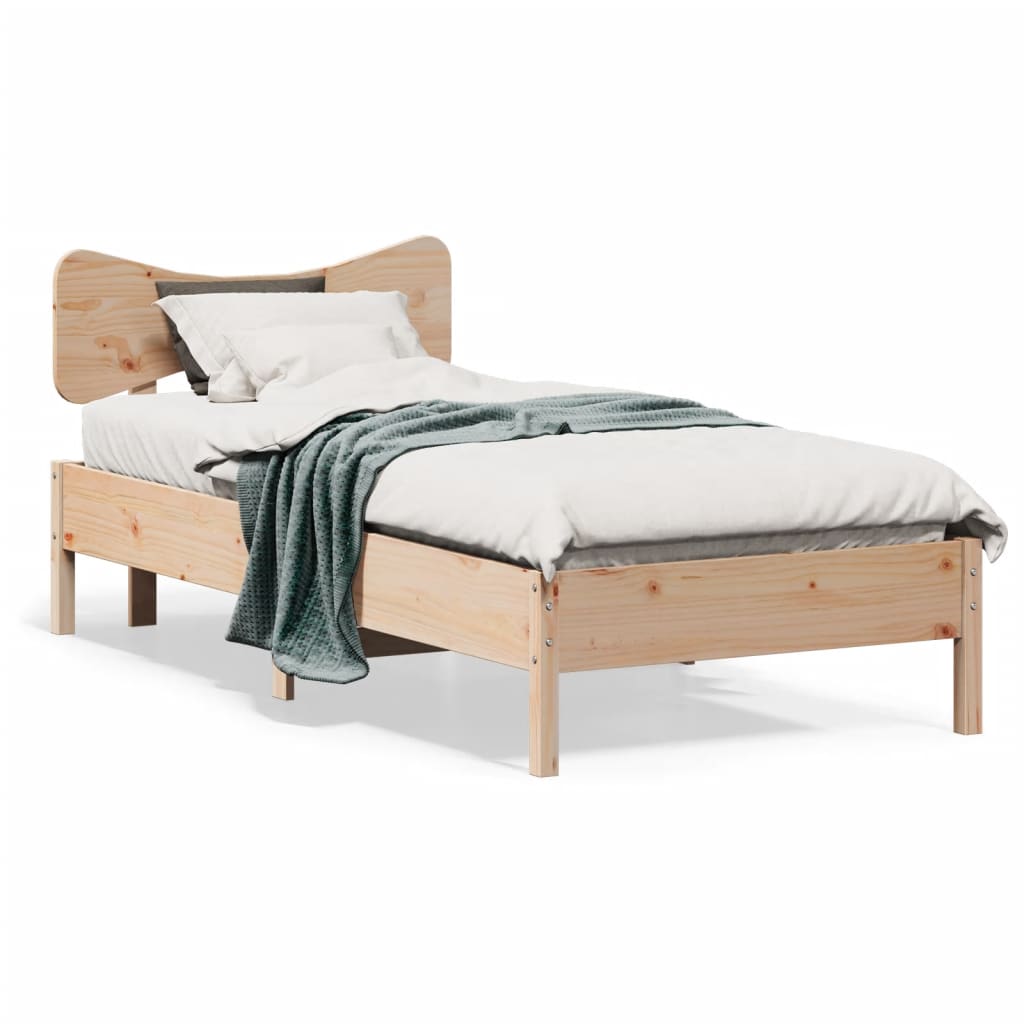 Solid Wood Bed Without Mattress 75 X 190 Cm Pine Wood