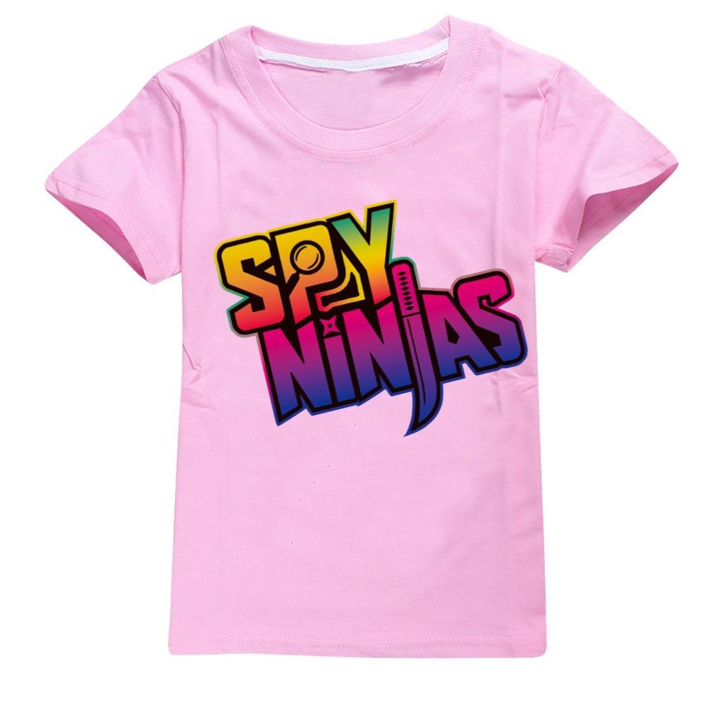 

SPY NINJA Летние хлопковые футболки Одежда для девочек Детский косплей Топ Футболка с коротким рукавом для мальчиков Футболка Костюмы Каваи Рождественская футболка 150