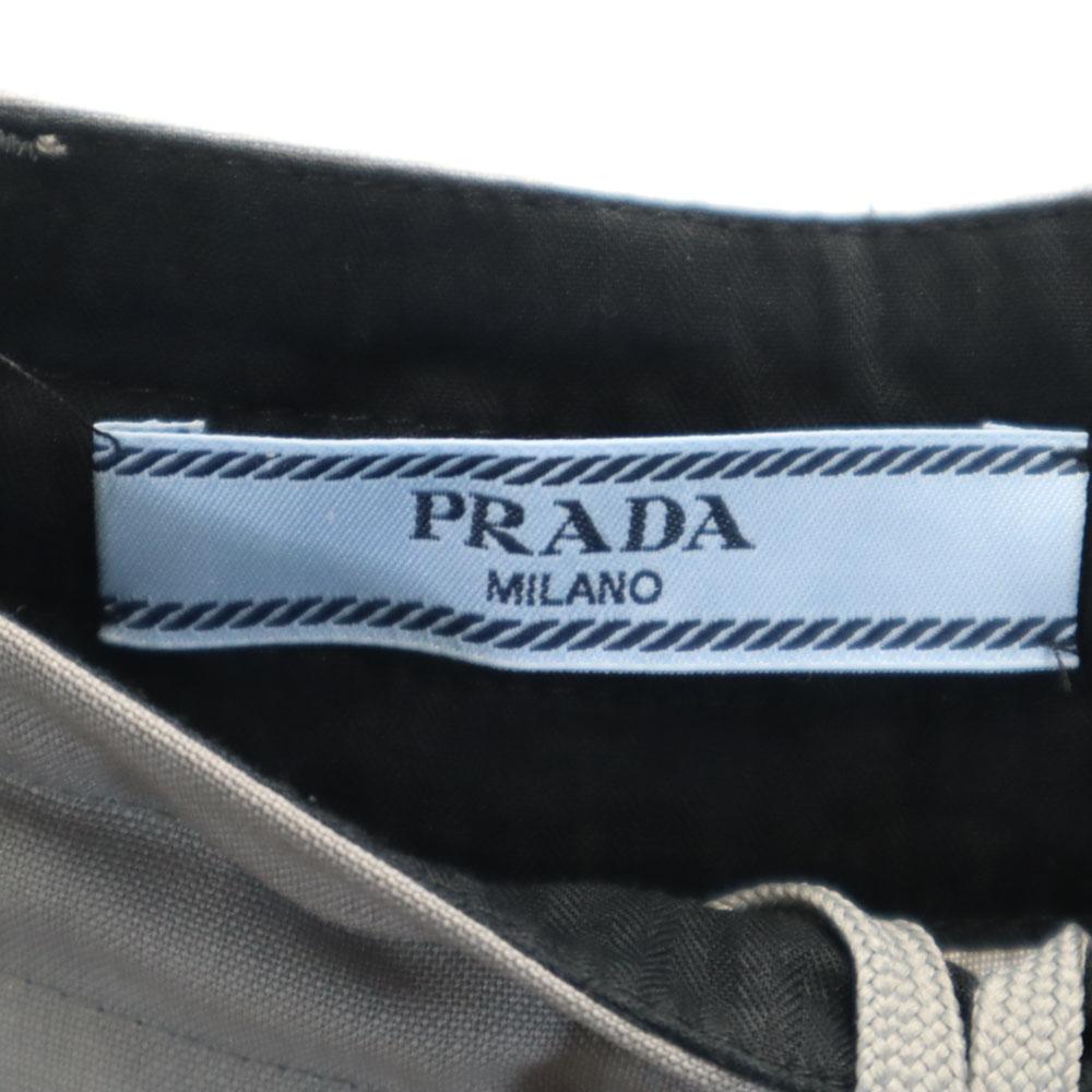 PRADA Italian mohair blend Wool pants 38S gray slacks Women Used