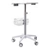 Aluminium Salon Instrument Tray, Height Adjustable Trolley Cart Tray Station on Wheels for Salon Tattoo Spa Beauty Service Holder Tool Storage