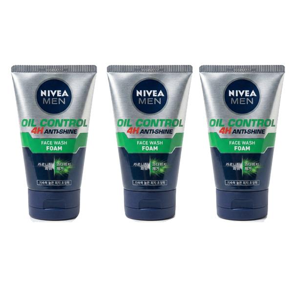 Nivea Men Oil Control Cleansing Foam 100ml x 3pcs