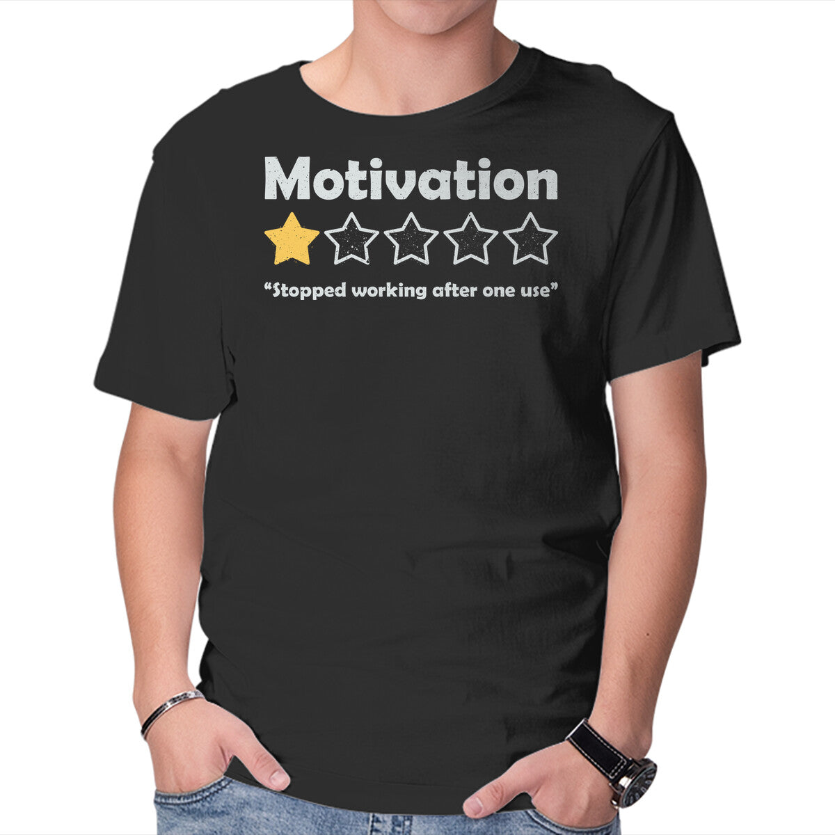 Unisex Crew Neck T-Shirt Motivation Review Graphic Short Sleeve Casual Tee M