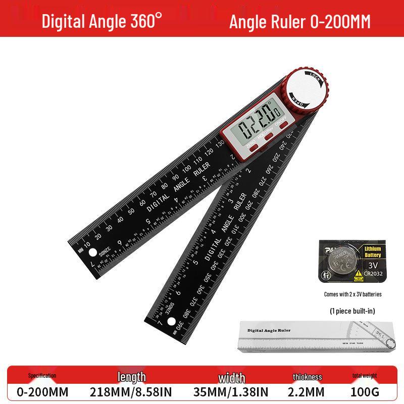 Digital Protractor & Vernier Caliper Combo: New Angle Ruler and Caliper