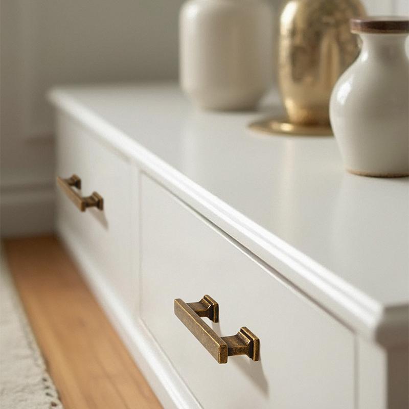 American zinc alloy vintage distressed bronze solid cabinet door drawer handle single double hole furniture wardrobe door handle