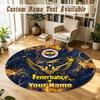 Round Rug Custom NameFenerbahçe FC Pattern Non Slip Carpet Home Floor Decor
