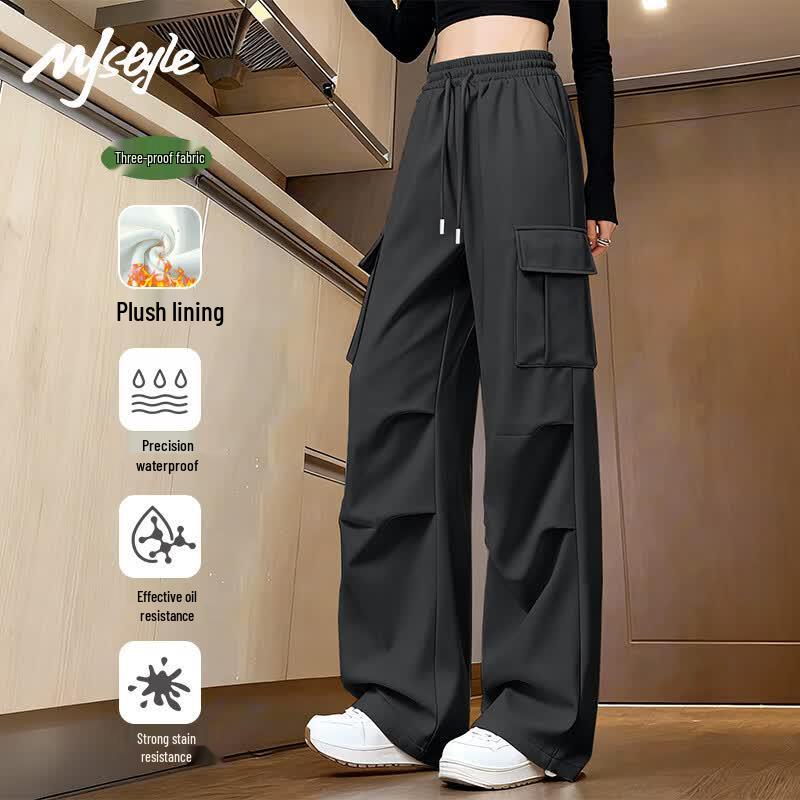 MJ STYLE Women's Straight Cargo Pants