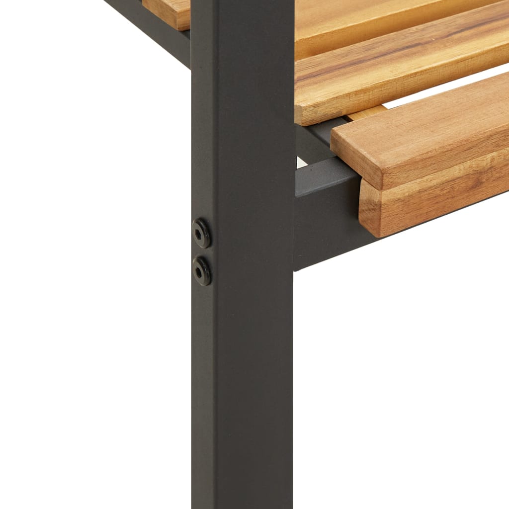 Vidaxl 5-Cz. Garden Furniture Set, Solid Acacia Wood and Metal