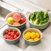 Double-Layer Round Vegetable & Rice Wash Basin Colander Basket