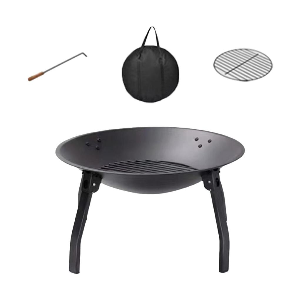Charcoal Grill Wood Burning Firepit with Carry Bag BBQ for Outdoor Barbecue
