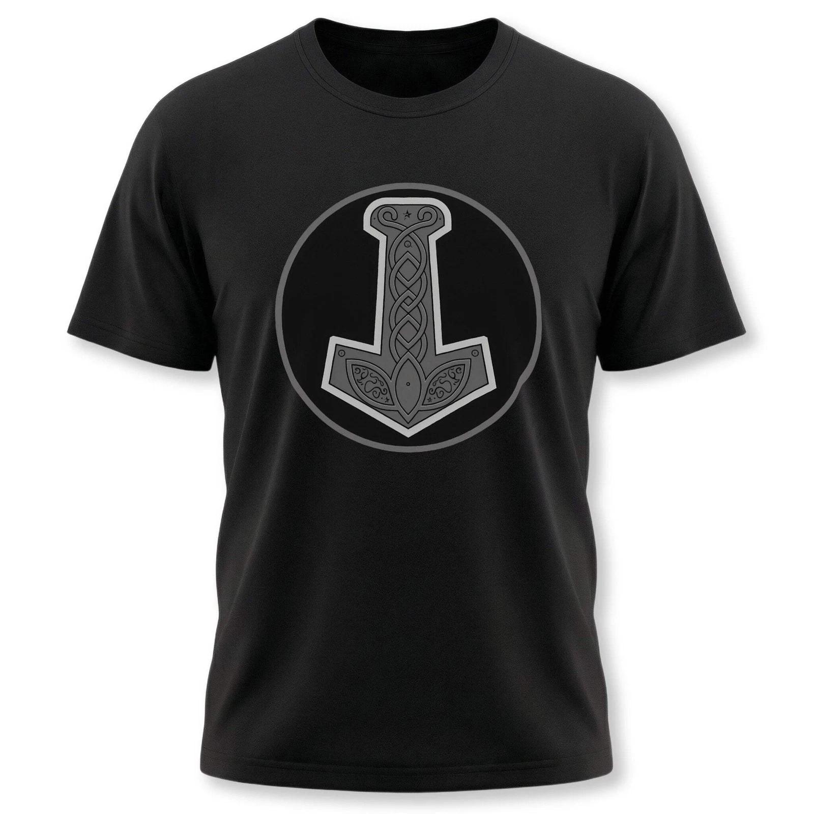 Mjolnir Viking Hammer of the Gods T-Shirt | Norse Graphic Print Tee Shirt XXL