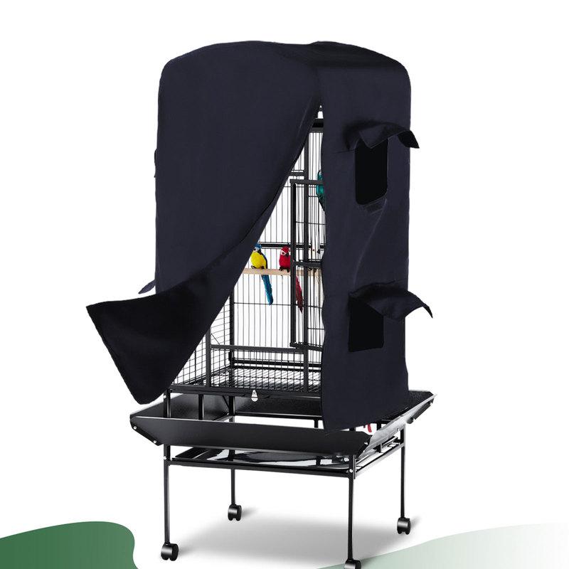 Bird Cage Cover Windproof Hook and Loop Door Cover Pet Blocking Light Cover Birdcage Cover Waterproof Cloth Budgies Parakeets