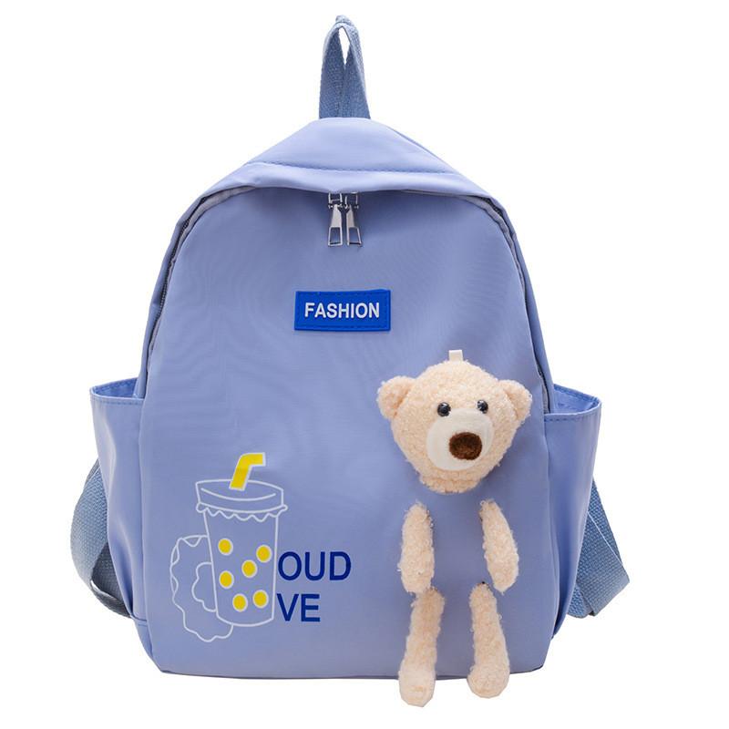 Childrens Cartoon Bear Backpack With Breathable Nylon And Cushioned Straps For School Use