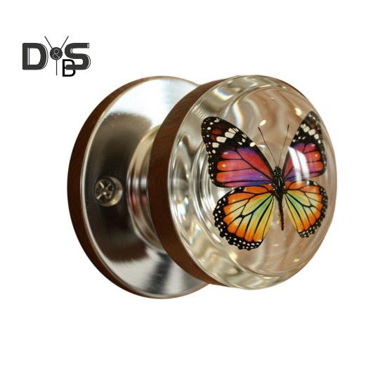 Decorative Door Handle High Durability Simple Installation Nature-Inspired Transparent Doorknob Cabinet Pull