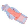 Large Dog Raincoat Windproof Waterproofing Pet Hooded Rain Jacket with Reflective Strap Convenient Leash Hole
