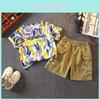Stylish Boys Summer Outfit 2024 Trendy Two Piece Short Sleeve Cotton Set For Ages 3 To 8