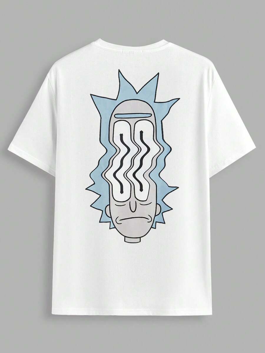 

Unisex s Casual Letter & Magic Wand Print Short Sleeve T-Shirt, Summer L