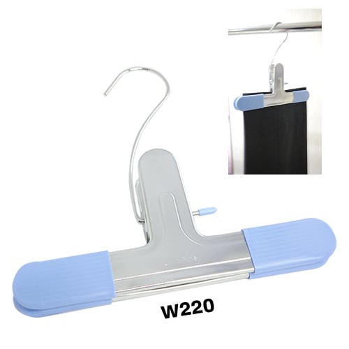 KAMINAGA Heavy-Duty Clip Hanger, One-Touch Hanger for Pants, Slacks, and Skirts, with a Powerful Spring and Anti-Slip Design (1)