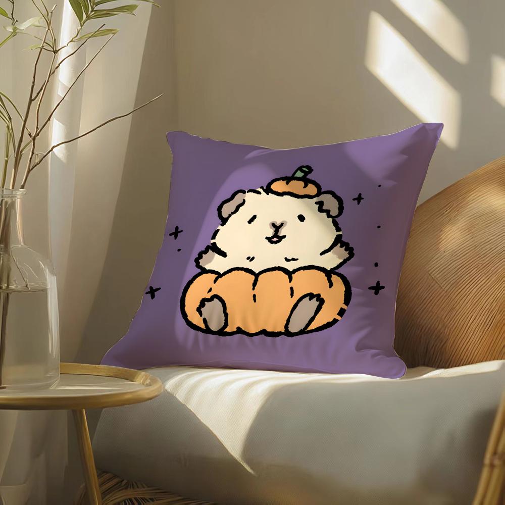 Fantasy Cartoon Colorful Animal Patterns Pillow Case Double-Sided Plush Sofa Cushion Covers Organic Breathable Invisible Zipper