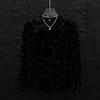 Camicia da Uomo Casual Versatile Larga con Design Stellato a Manica Lunga