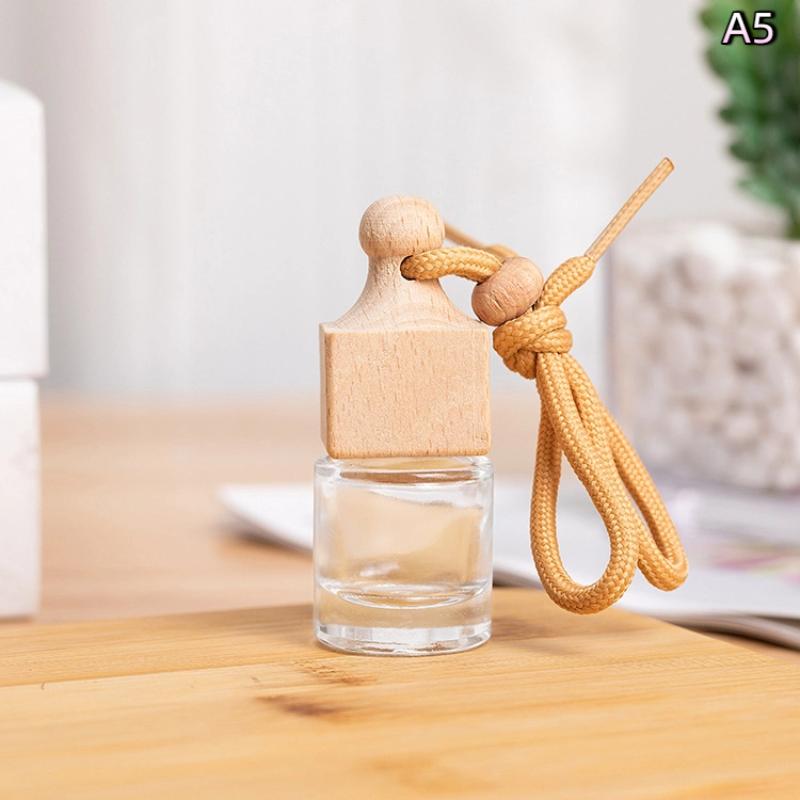 Empty Pendant Auto Perfume Mini Perfume Bottles Glass Bottles Aromatherapy Essential Oil Container Hanging Diffuser Auto Decor