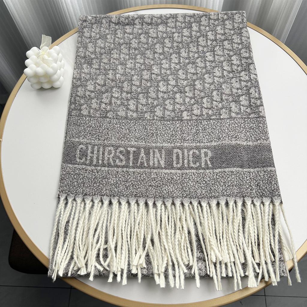 New Letter Printed Warm Women's Scarf Winter Imitation Cashmere Tassel Long Shawl